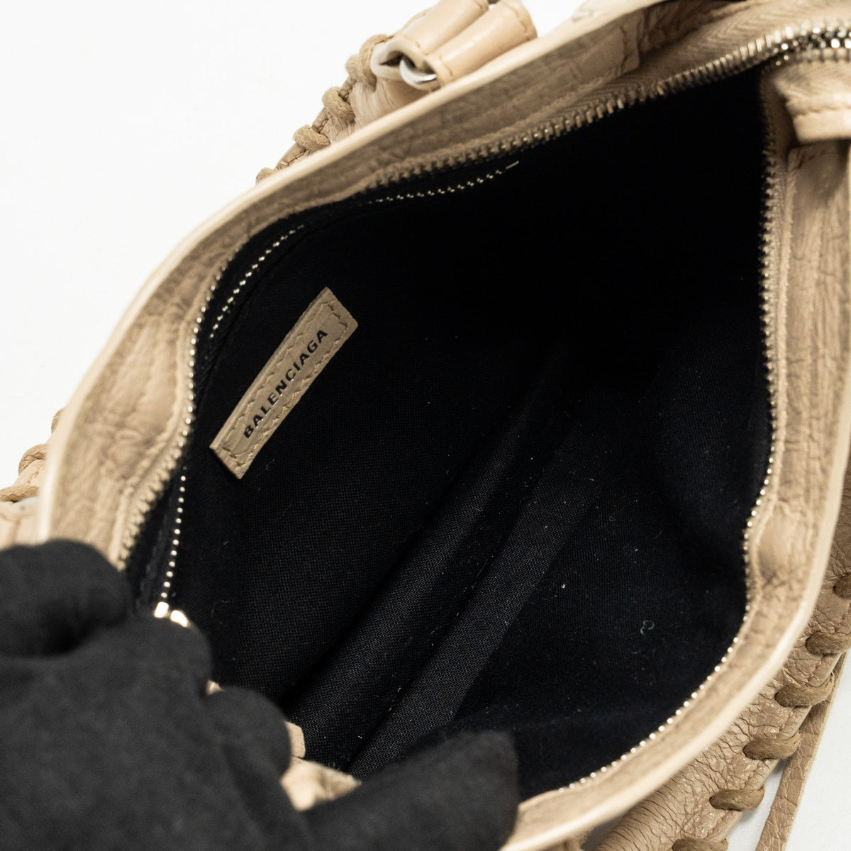 Authentic Balenciaga handbag Beige luxury fashion accessory
