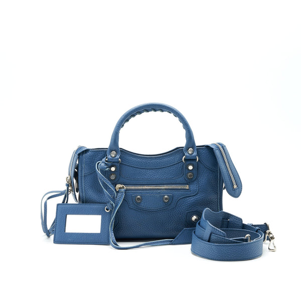 Balenciaga women's handbag Blue luxury designer leather