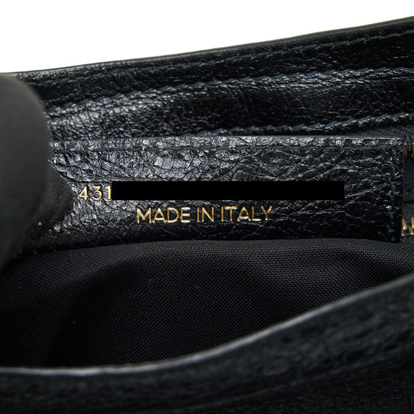 Balenciaga authentic luxury handbag Black leather craftsmanship