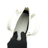 Side view of Balenciaga handbag White premium designer bag