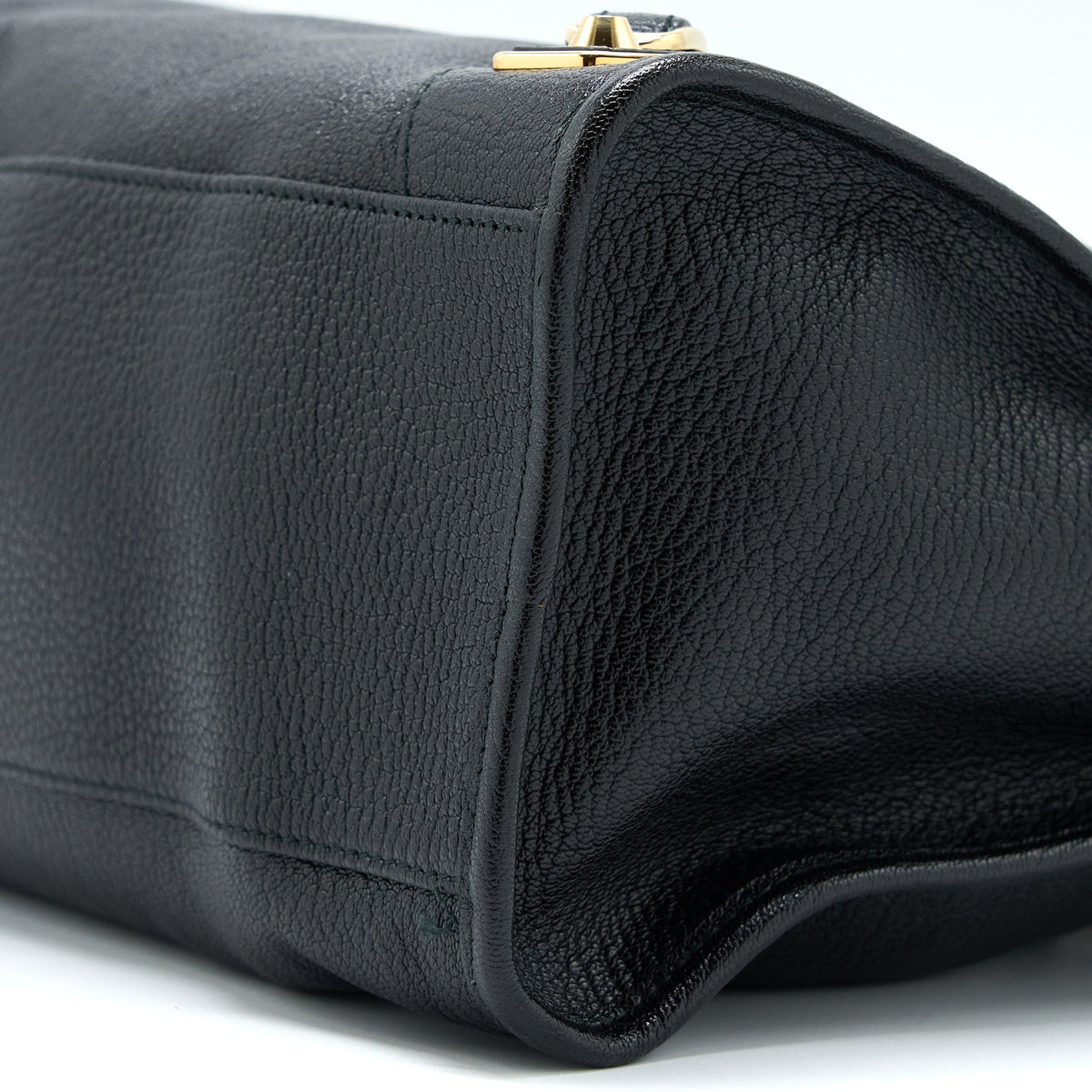 Side view of Balenciaga handbag Black premium designer bag