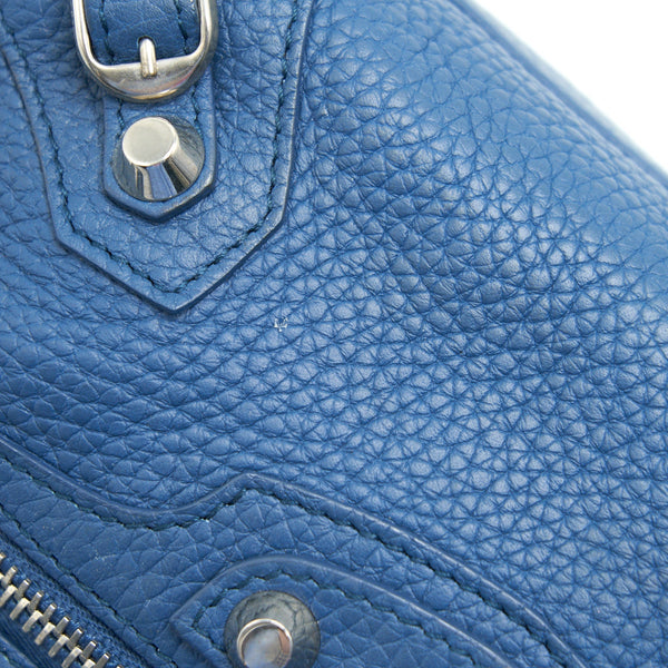 Side view of Balenciaga handbag Blue premium designer bag