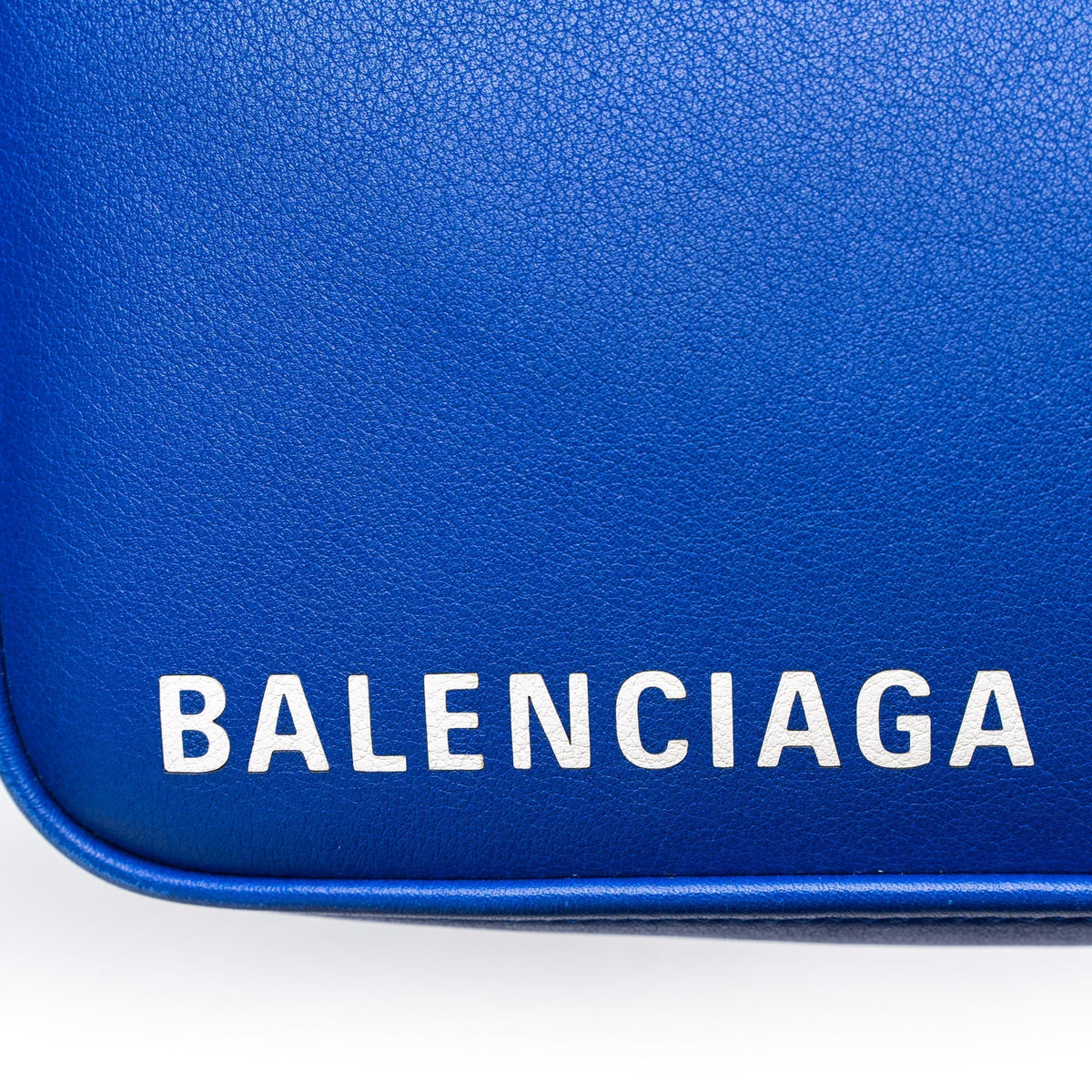 Side view of Balenciaga handbag Blue premium designer bag