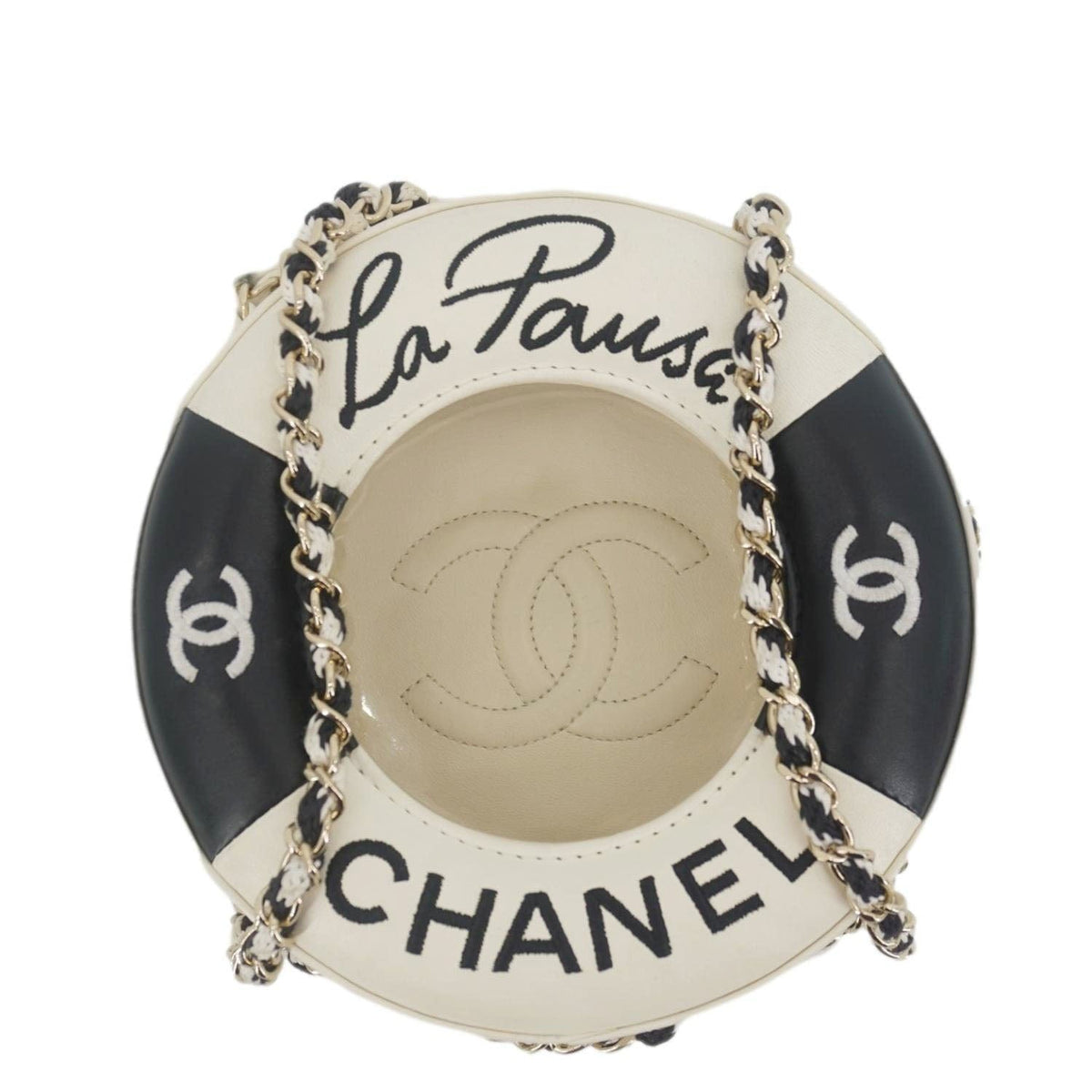 Chanel Bags Chanel Coco Lifesaver Leather Round Crossbody Bag White Luxury Designer Leather Handbag