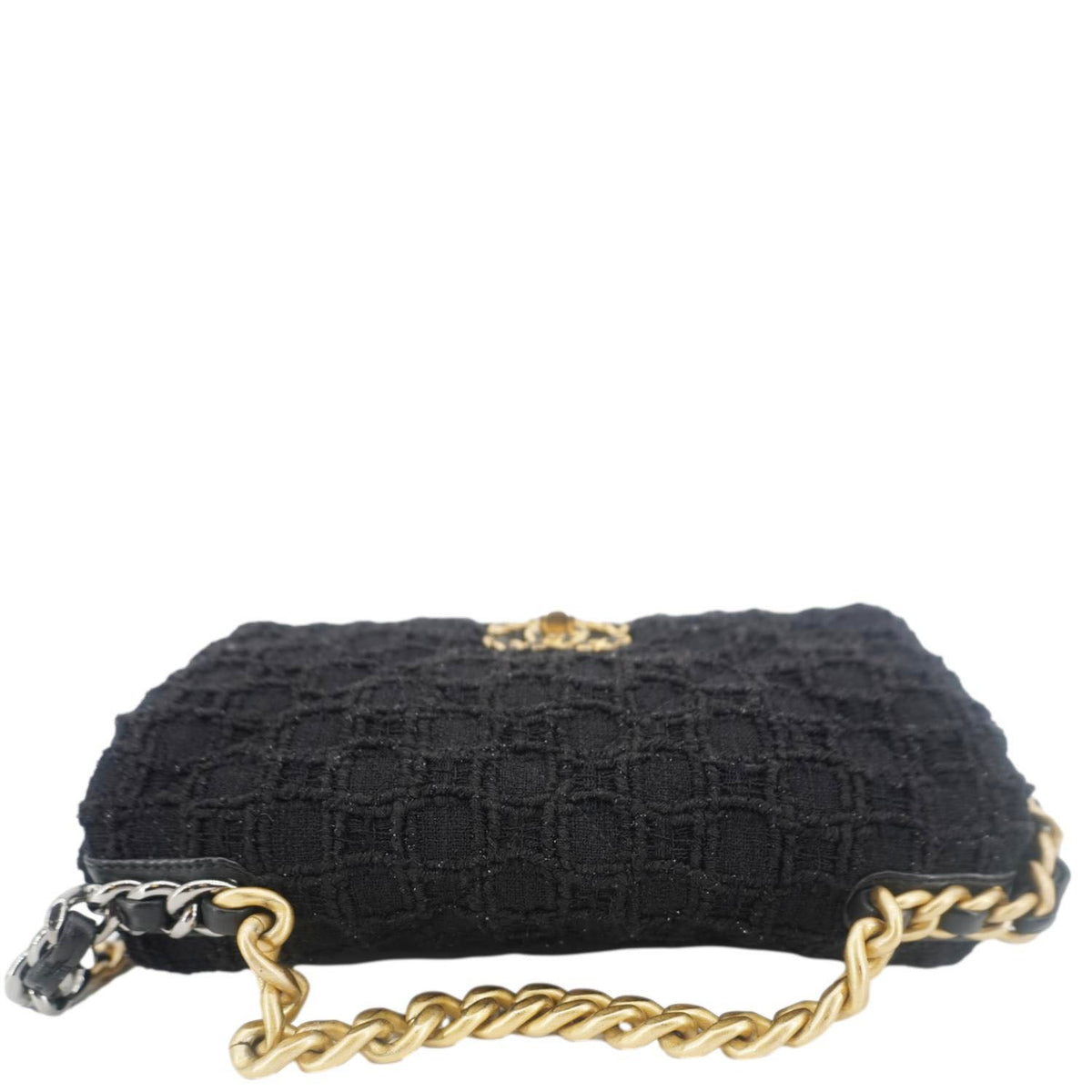 Chanel Bags Chanel 19 Flap Medium Tweed Shoulder Bag Black Elegant Everyday Designer Handbag