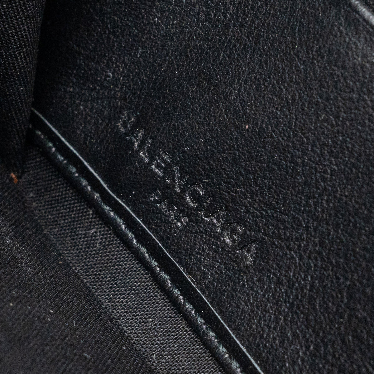 Side view of Balenciaga handbag Black premium designer bag