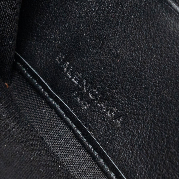 Side view of Balenciaga handbag Black premium designer bag