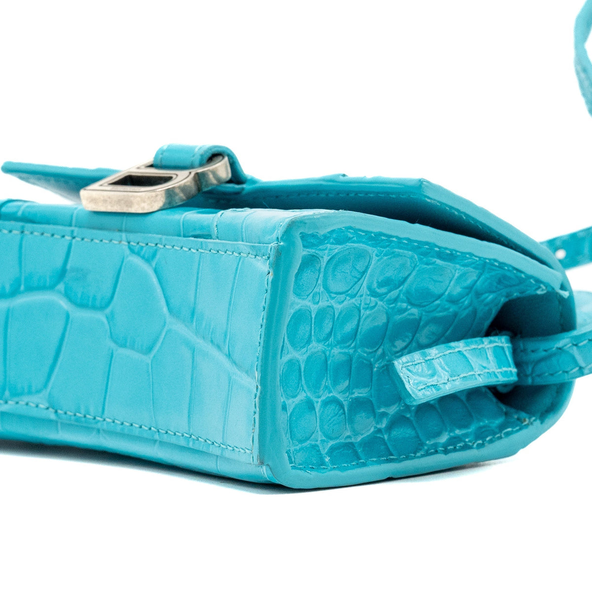 Balenciaga women's handbag Blue luxury designer calf
