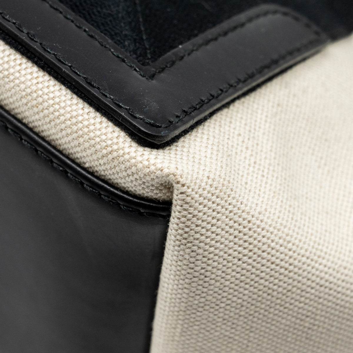 Balenciaga authentic luxury handbag Black canvas craftsmanship