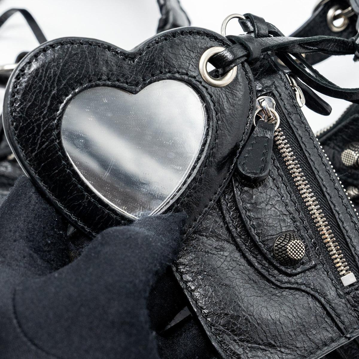 Balenciaga women's handbag Black luxury designer leather