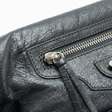 Balenciaga authentic luxury handbag Grey leather craftsmanship
