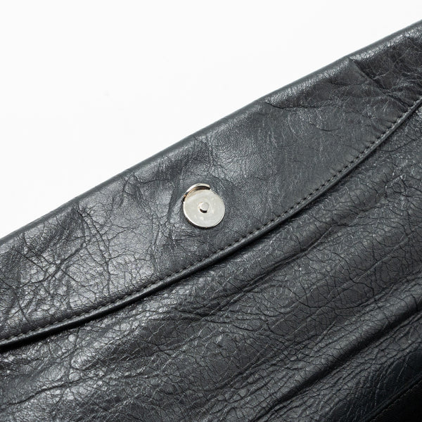 Balenciaga authentic luxury handbag Grey leather craftsmanship