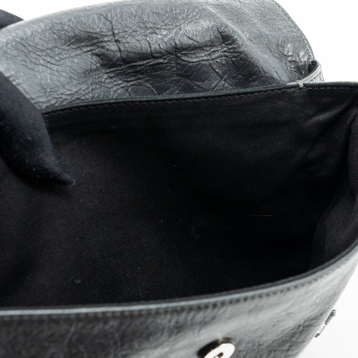Side view of Balenciaga handbag Grey premium designer bag