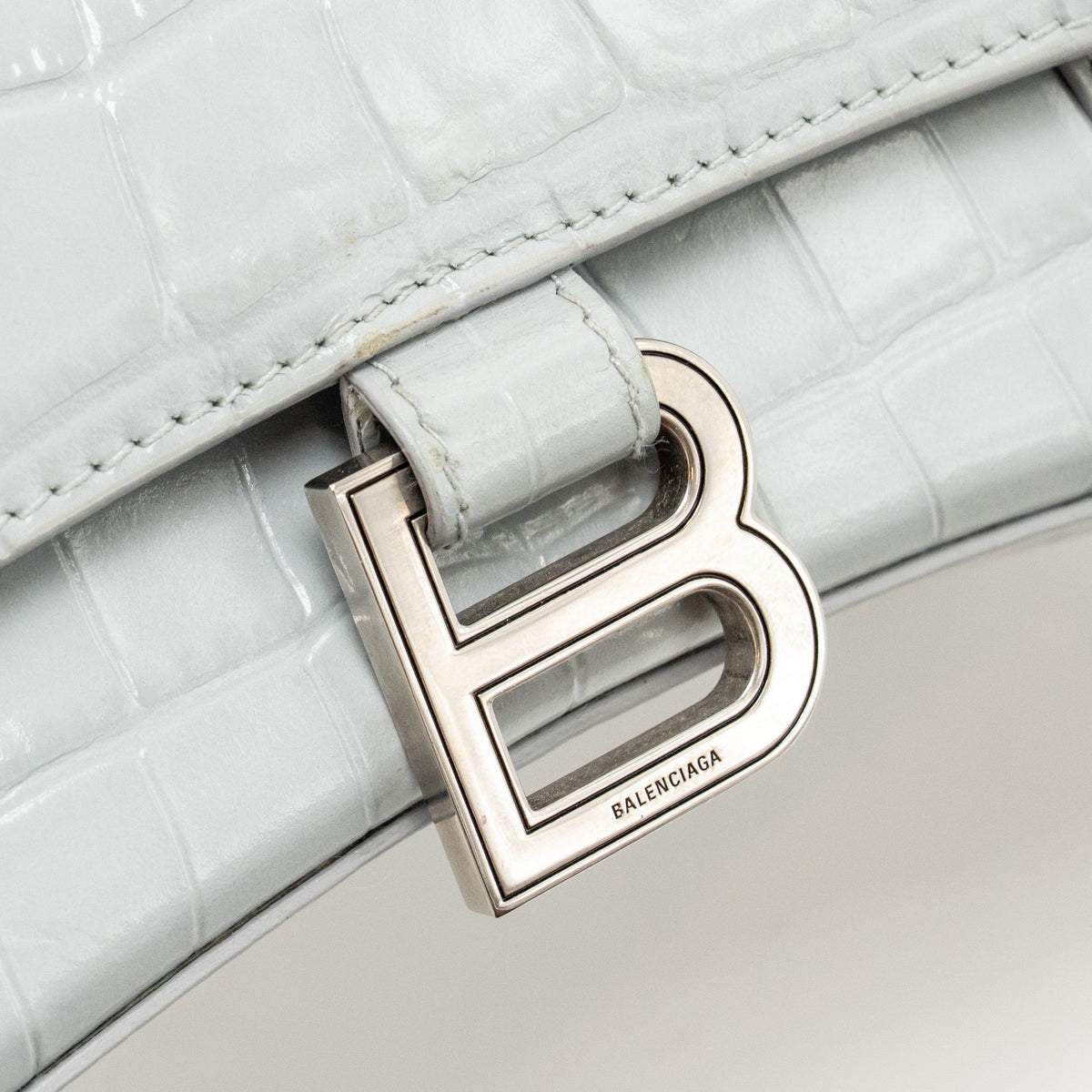 Balenciaga designer handbag calf closeup detail