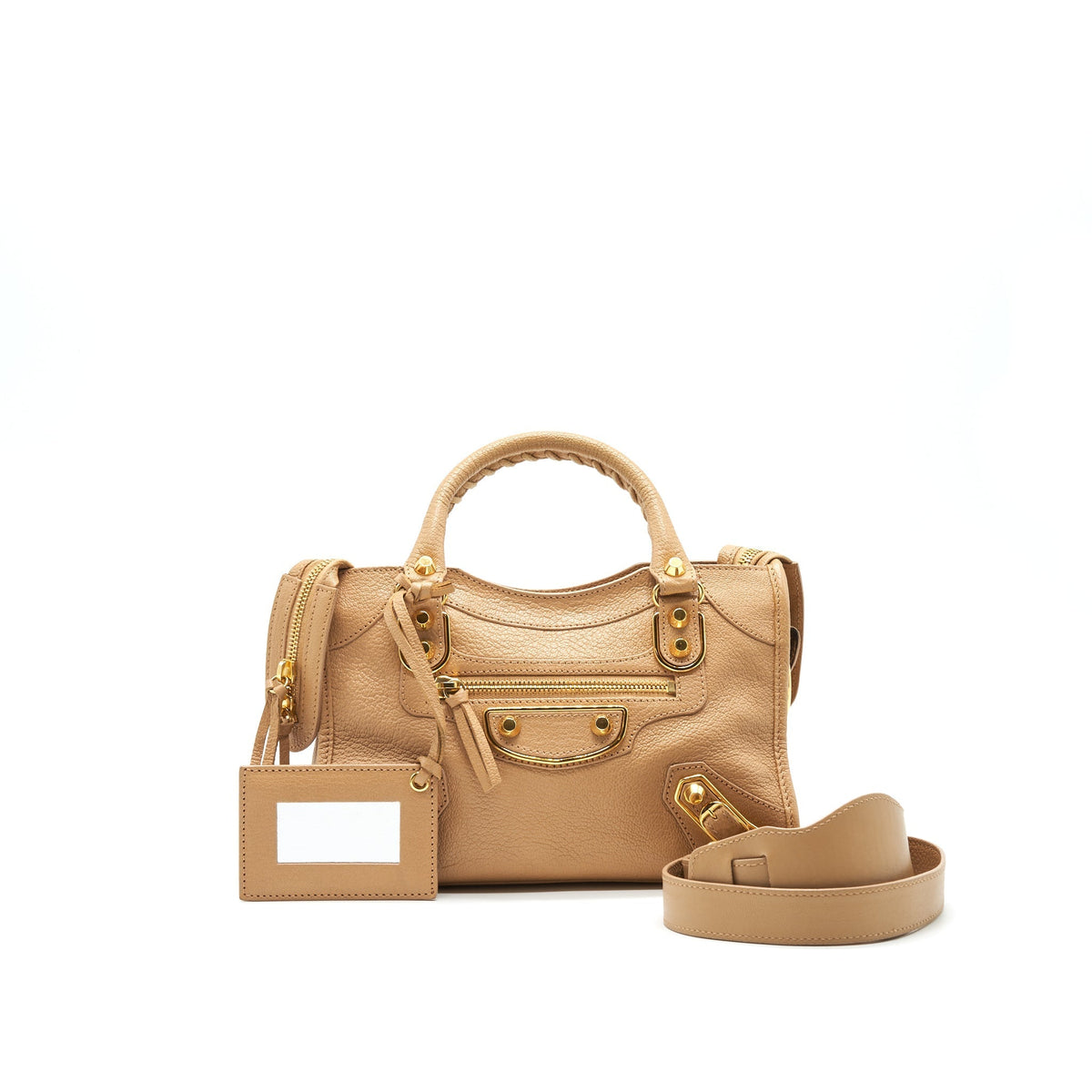 Balenciaga women's handbag Beige luxury designer leather
