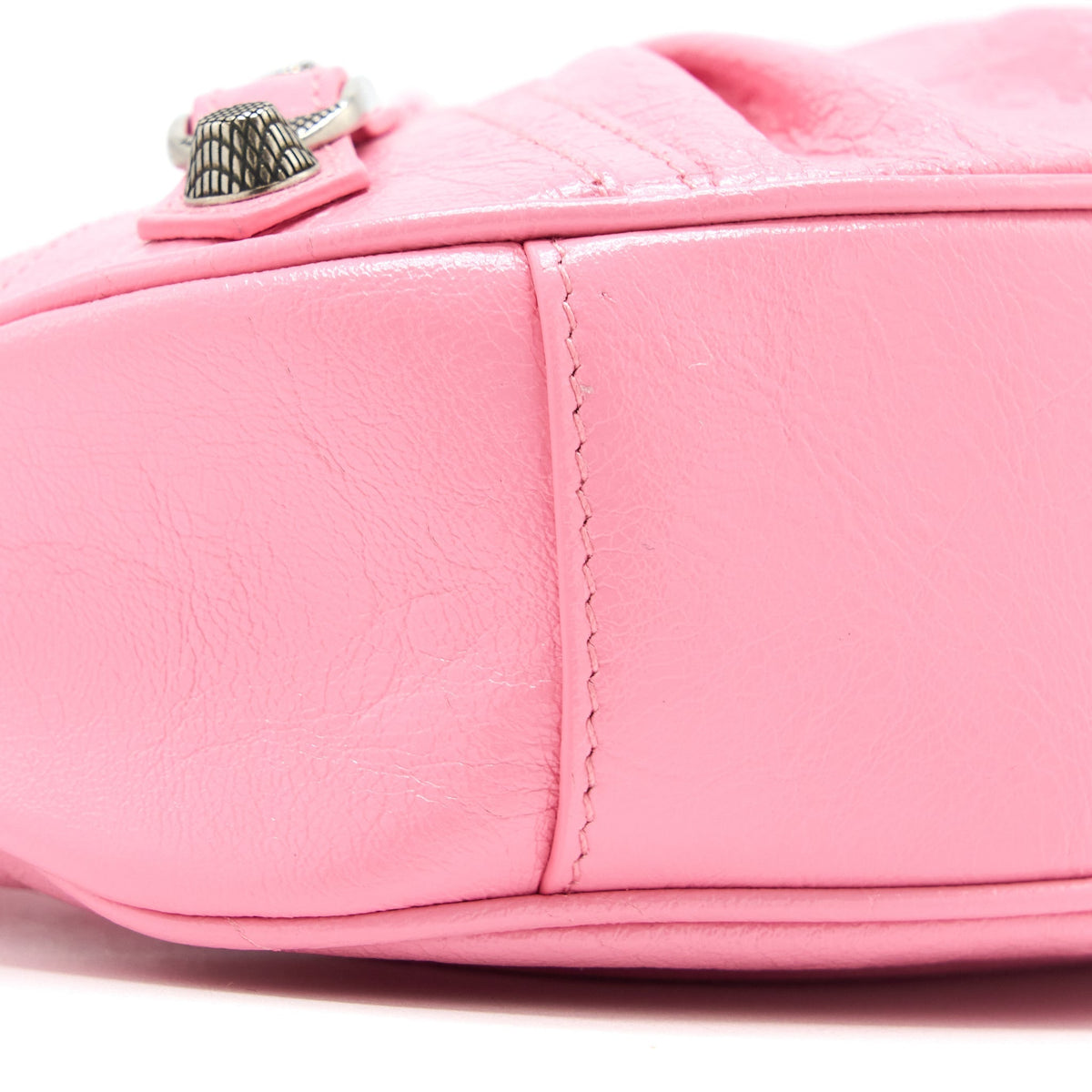 Balenciaga designer handbag calf closeup detail