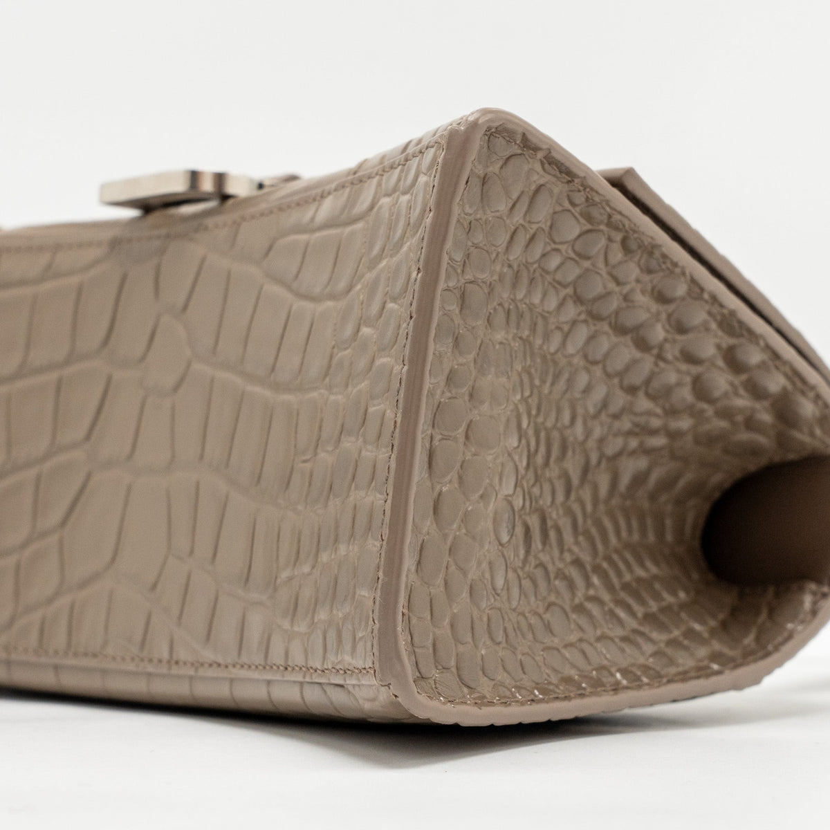 Side view of Balenciaga handbag Beige premium designer bag