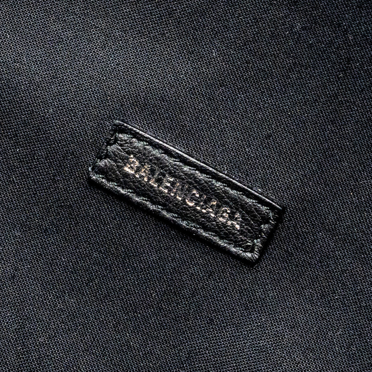Balenciaga designer handbag calf closeup detail