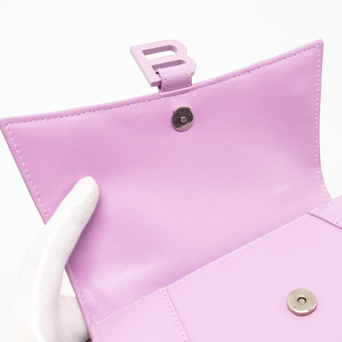 Balenciaga women's handbag Purple luxury designer calf