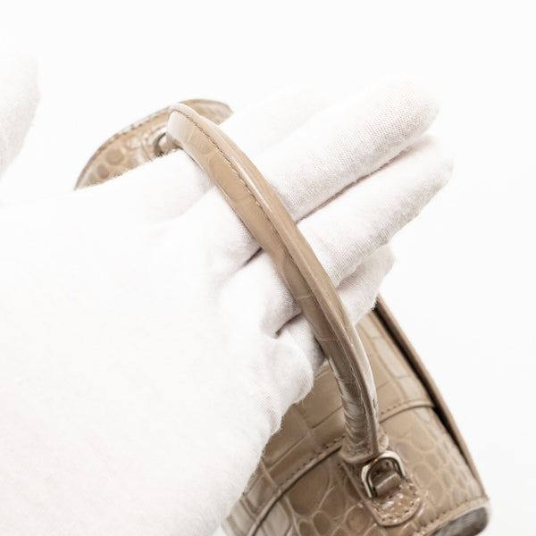 Balenciaga designer handbag calf closeup detail