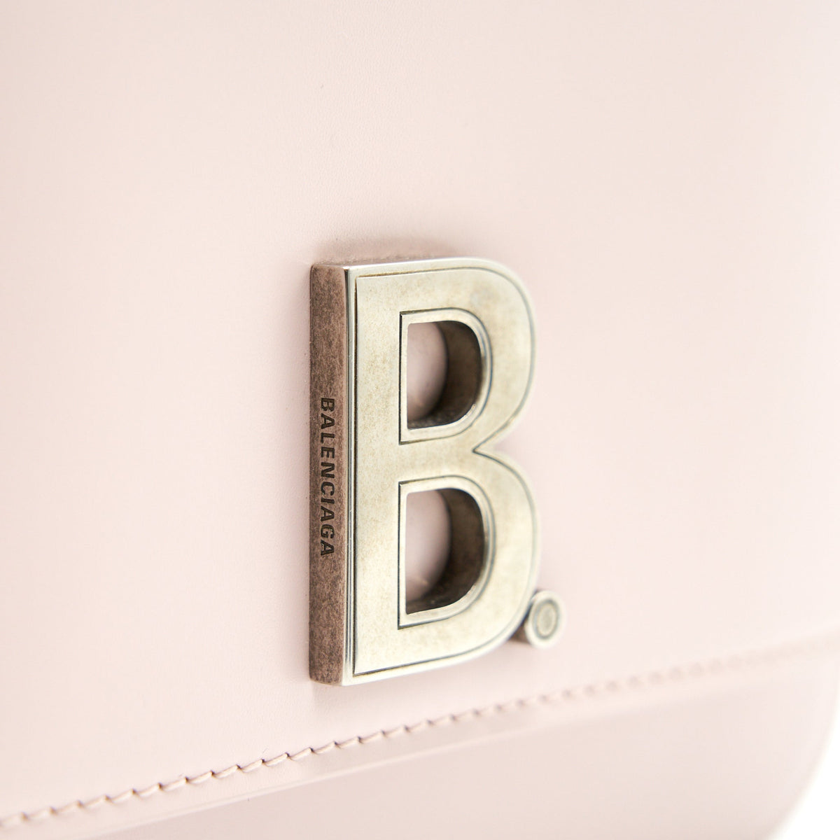 Side view of Balenciaga handbag Pink premium designer bag