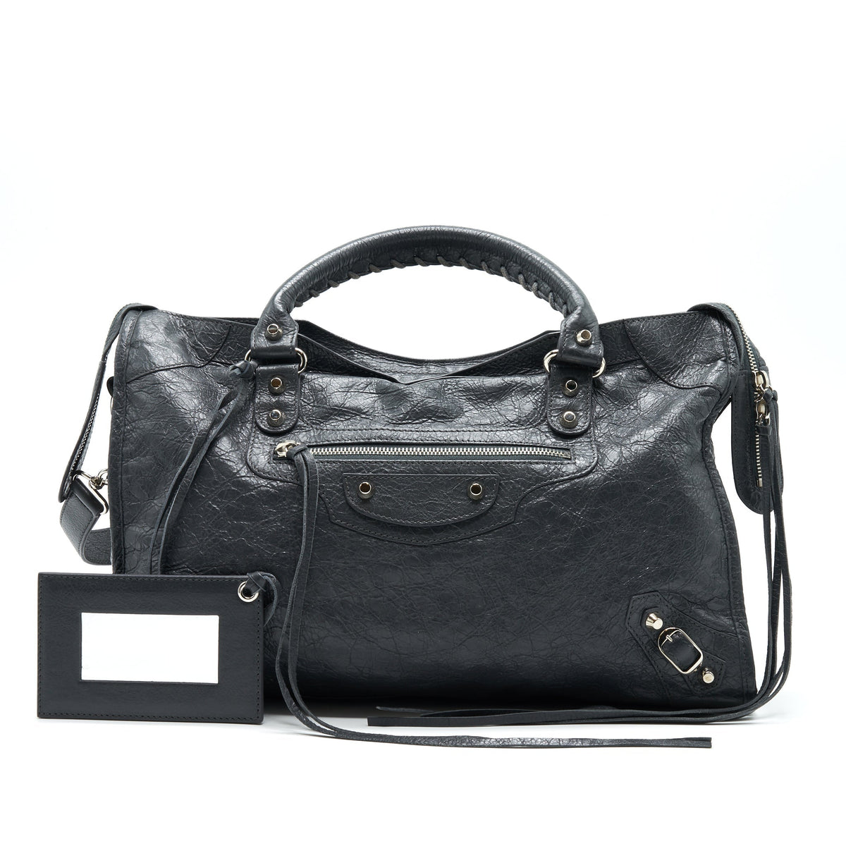 Balenciaga women's handbag Grey luxury designer leather