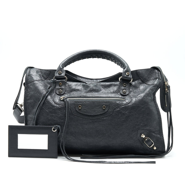 Balenciaga women's handbag Grey luxury designer leather