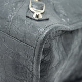 Side view of Balenciaga handbag Grey premium designer bag