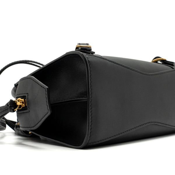 Balenciaga authentic luxury handbag Black calf craftsmanship