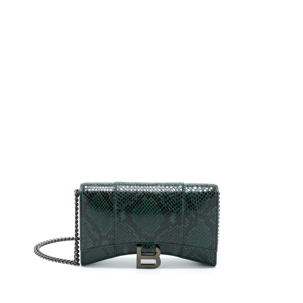 Balenciaga women's handbag Black luxury designer python