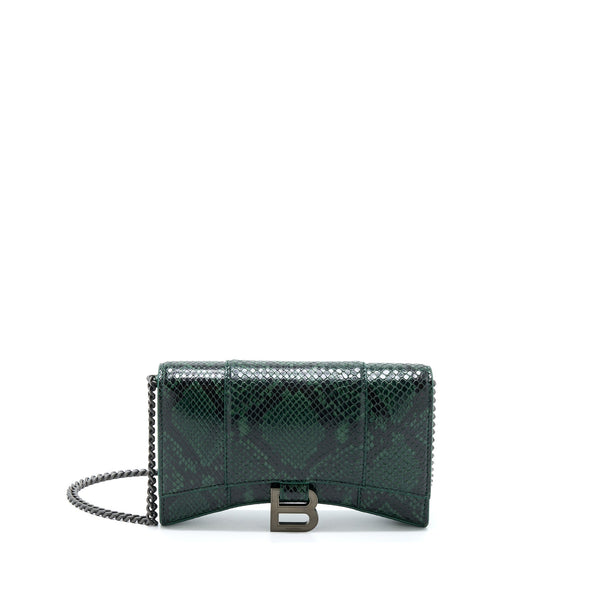 Balenciaga women's handbag Black luxury designer python