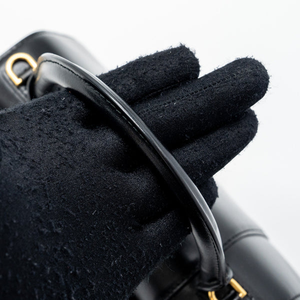 Side view of Balenciaga handbag Black premium designer bag