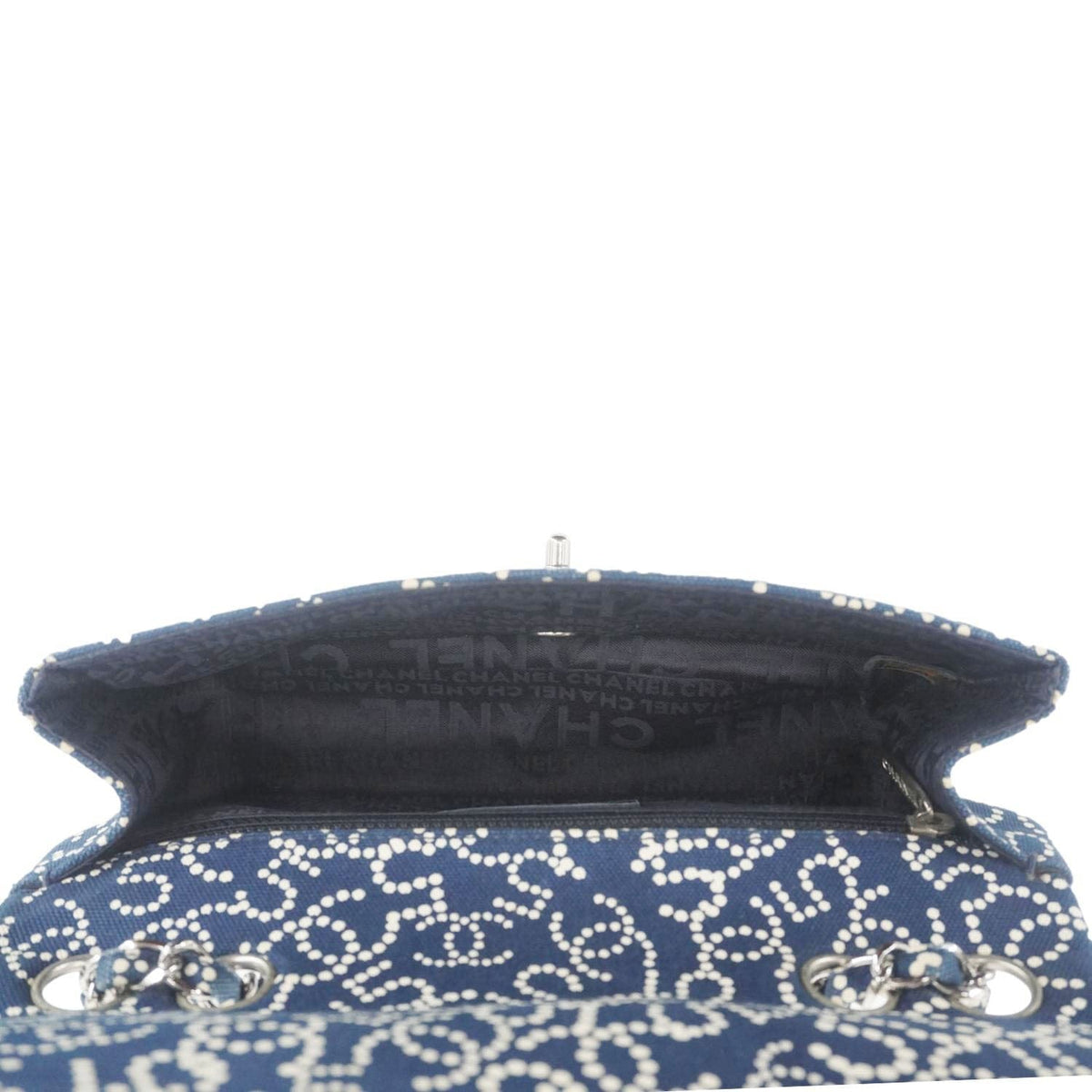 Chanel Bags Chanel Coco Mark No 5 Icon Canvas Chain Shoulder Bag Navy Blue Luxury Designer Leather Handbag