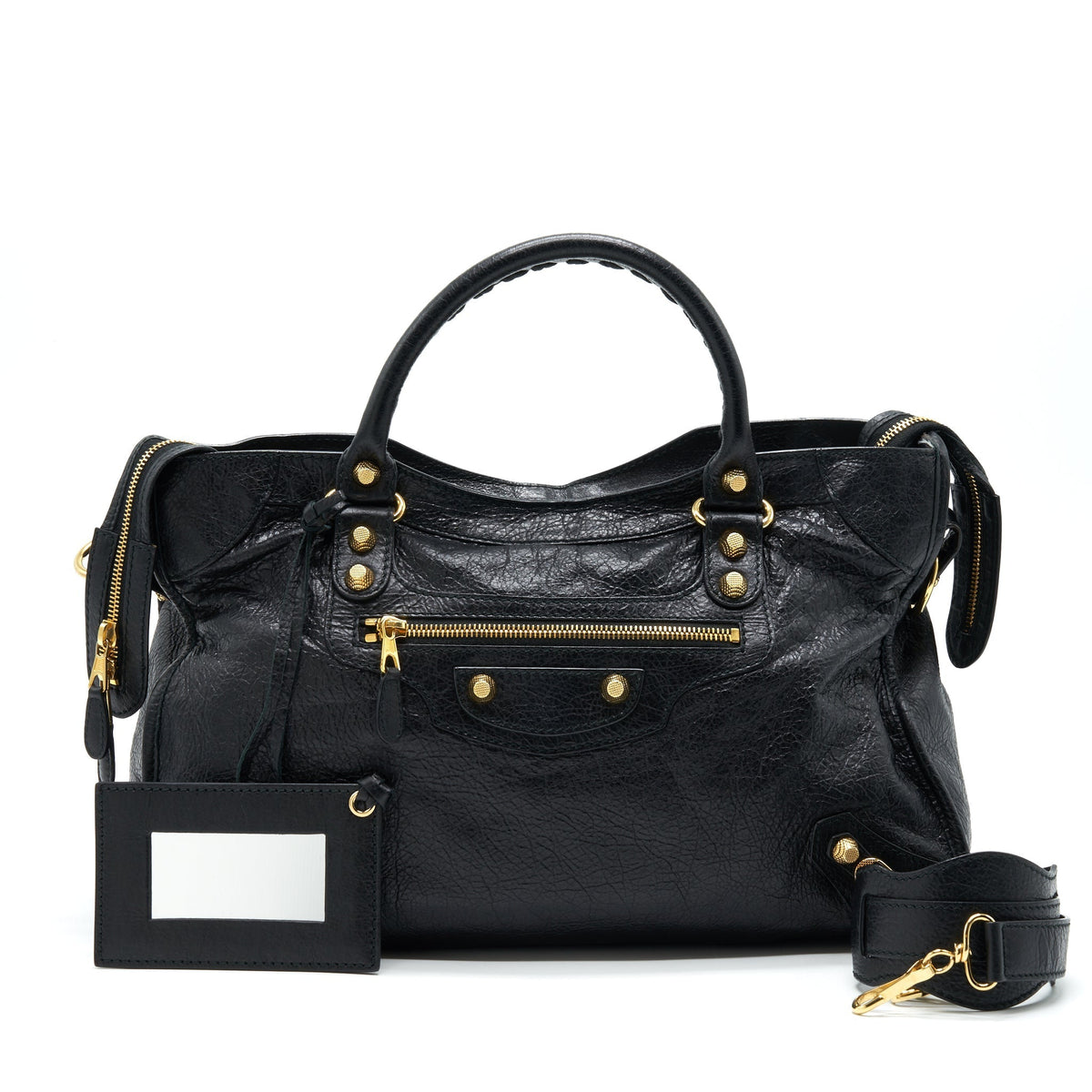 Balenciaga women's handbag Black luxury designer leather