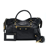Balenciaga women's handbag Black luxury designer leather