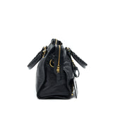 Side view of Balenciaga handbag Black premium designer bag