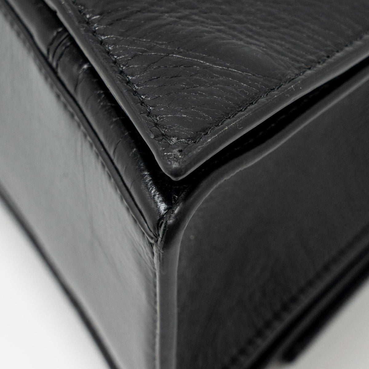 Side view of Balenciaga handbag Black premium designer bag
