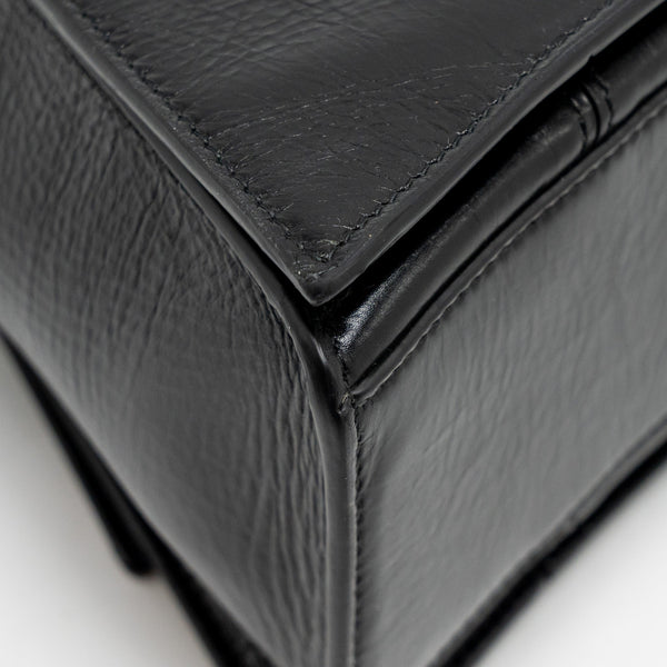 Balenciaga authentic luxury handbag Black leather craftsmanship