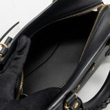 Side view of Balenciaga handbag Black premium designer bag