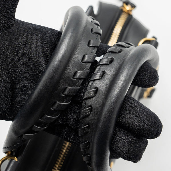 Side view of Balenciaga handbag Black premium designer bag