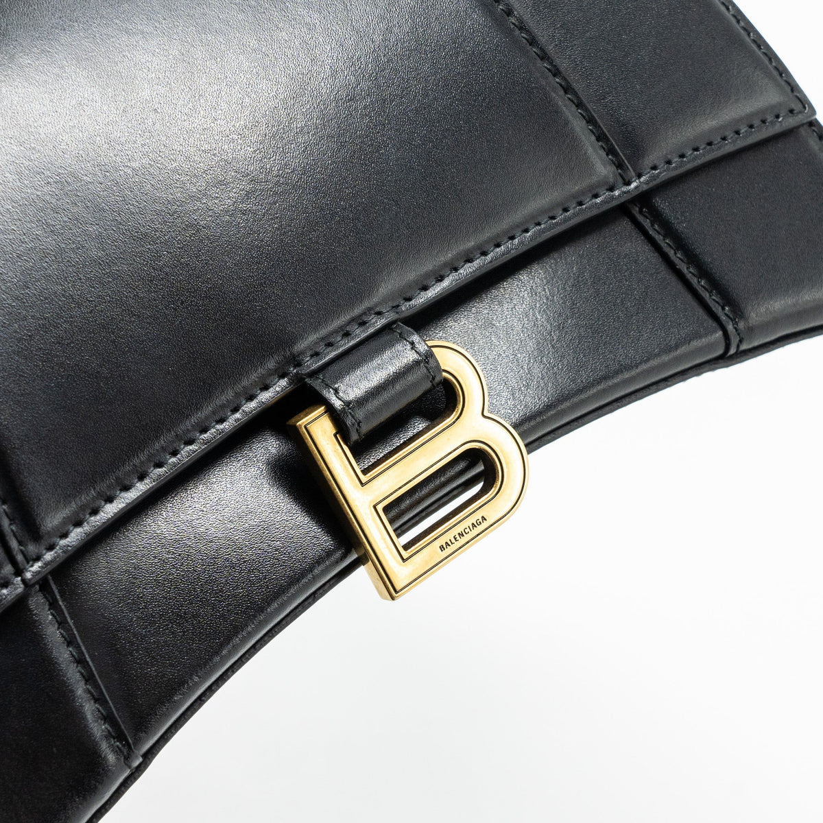 Side view of Balenciaga handbag Black premium designer bag