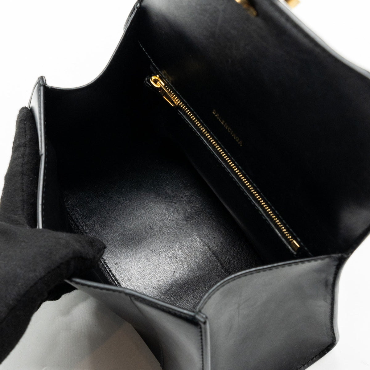 Balenciaga women's handbag Black luxury designer calf