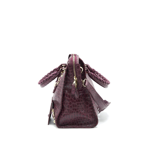 Balenciaga designer handbag leather closeup detail