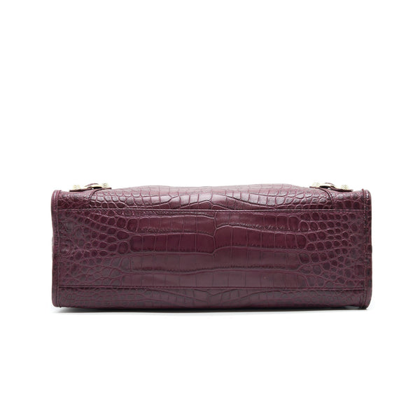 Authentic Balenciaga handbag Burgundy luxury fashion accessory
