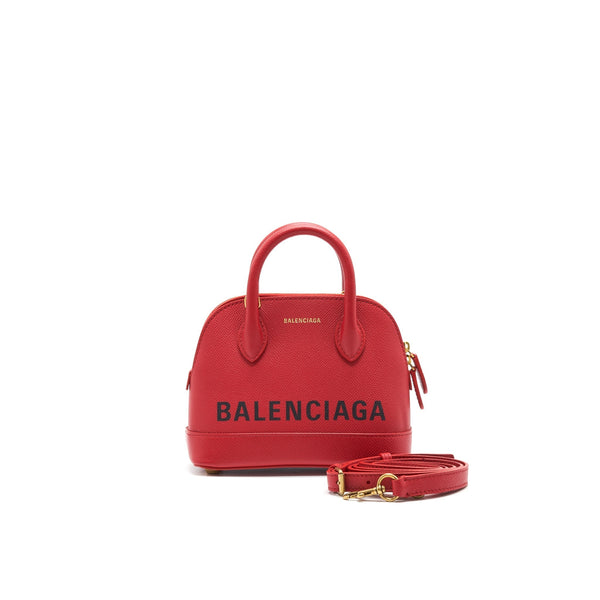 Balenciaga women's handbag Red luxury designer leather