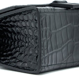 Side view of Balenciaga handbag Black premium designer bag