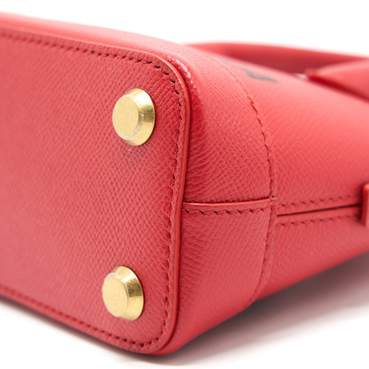 Balenciaga authentic luxury handbag Red leather craftsmanship