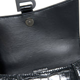 Side view of Balenciaga handbag Black premium designer bag