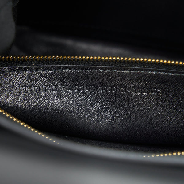 Side view of Balenciaga handbag Black premium designer bag