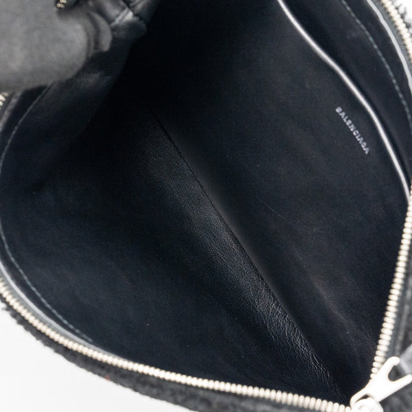 Side view of Balenciaga handbag Black premium designer bag